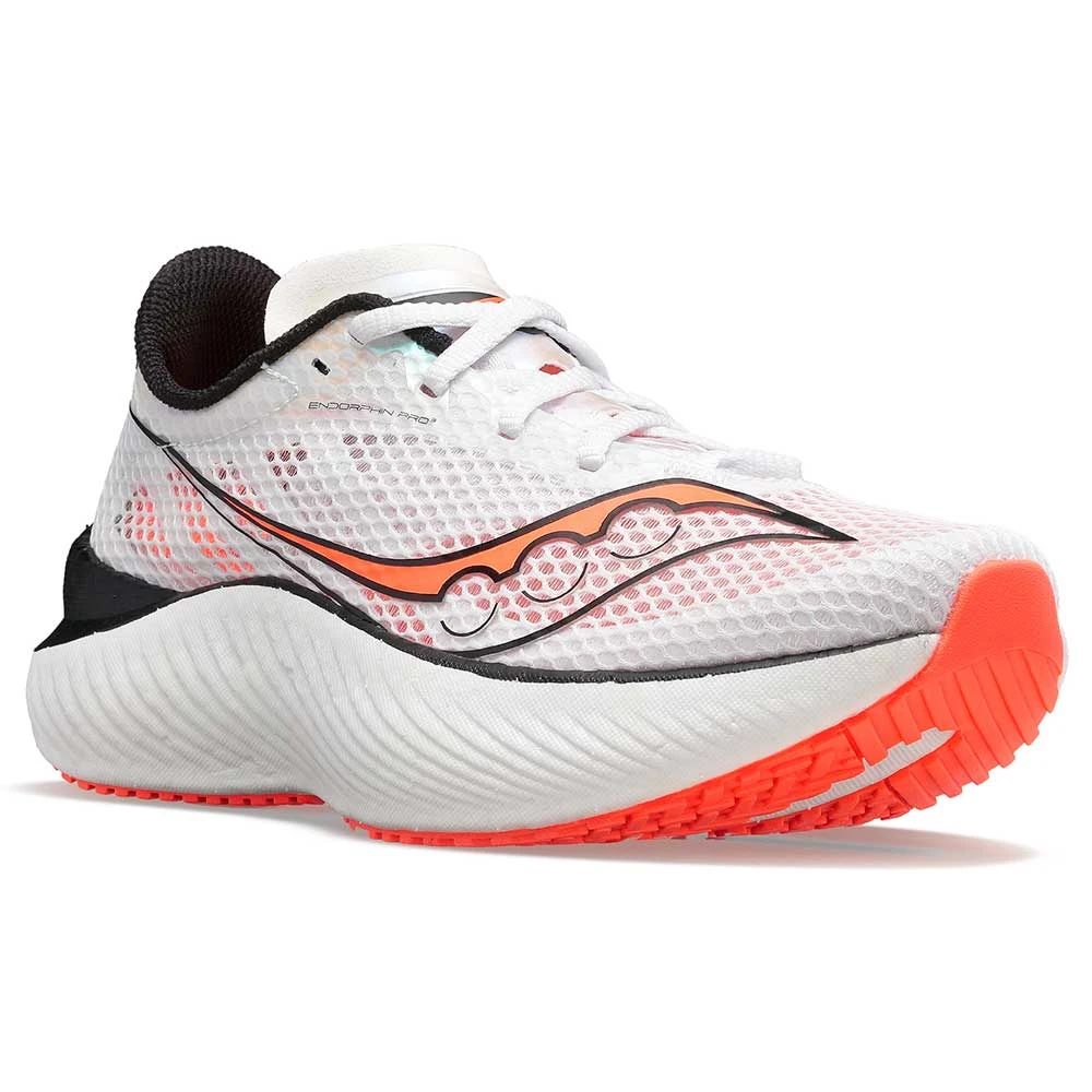 Saucony Men's Endorphin Pro 3 Racing Shoe - White/Black/Vizi- Regular (D) 6 Saucony Men's Endorphin Pro 3 Racing Shoe - White/Black/Vizi- Regular (D) - Image 4