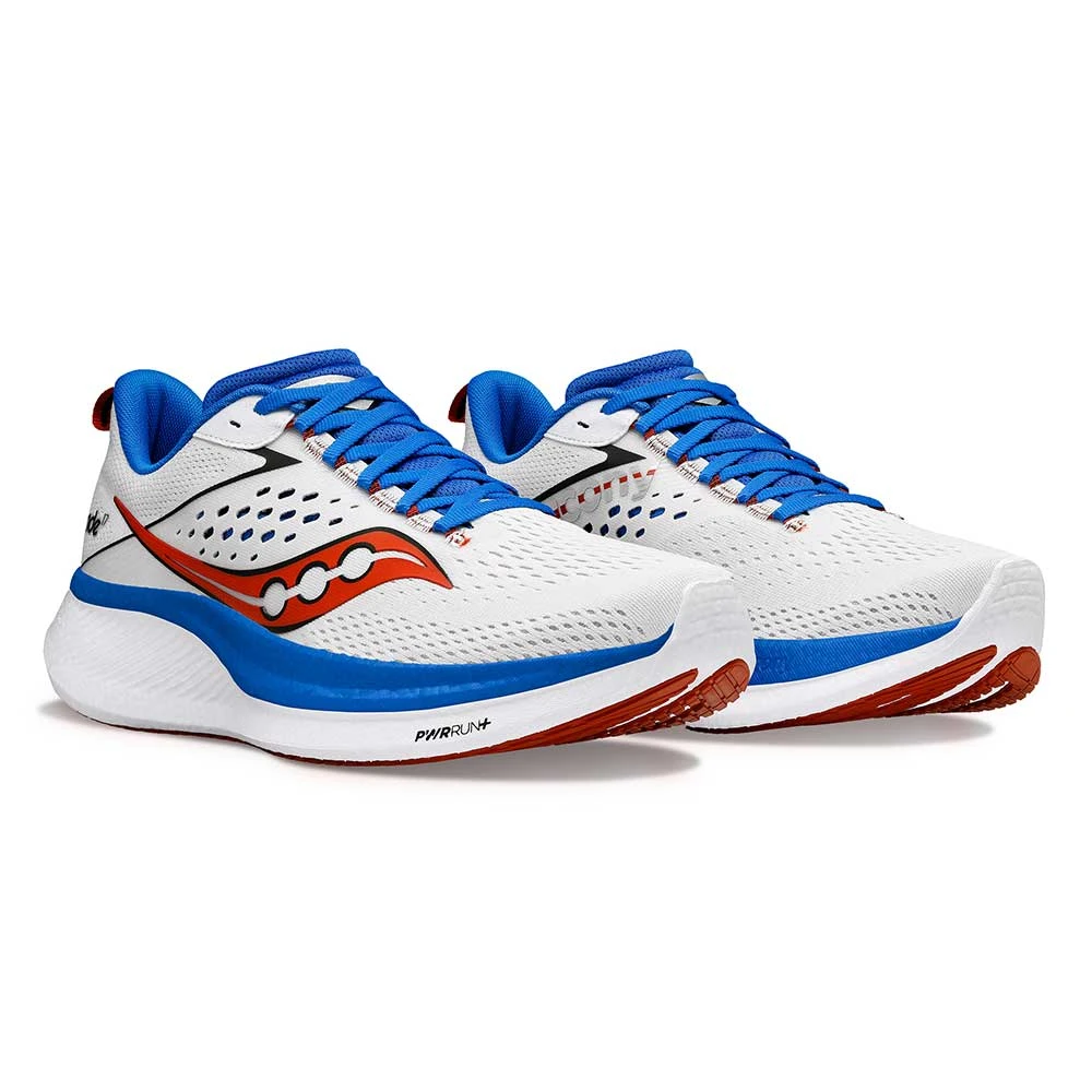 Saucony Men's Ride 17 Running Shoe - White/Cobalt - Regular (D) 5 Saucony Men's Ride 17 Running Shoe - White/Cobalt - Regular (D) - Image 3