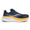 Saucony Men's Hurricane 24 Running Shoe - Navy/Peel - Wide (2E) -Gazelle Sports Shop S20934 211 1