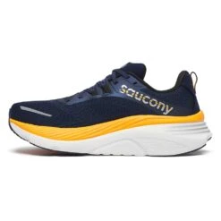 Saucony Men's Hurricane 24 Running Shoe - Navy/Peel - Wide (2E) -Gazelle Sports Shop S20934 211 3