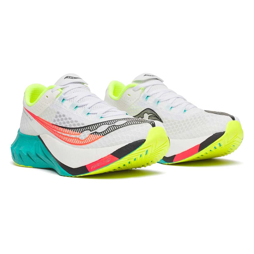 Saucony Men's Endorphin Pro 4 Running Shoe - White/Mutant - Regular (D) 4 Saucony Men's Endorphin Pro 4 Running Shoe - White/Mutant - Regular (D) - Image 2