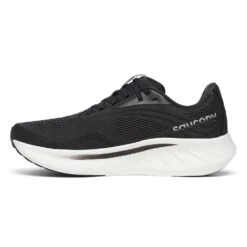 Saucony Men's Ride 18 Running Shoe - Black/White - Regular (D) -Gazelle Sports Shop S21000 100 3