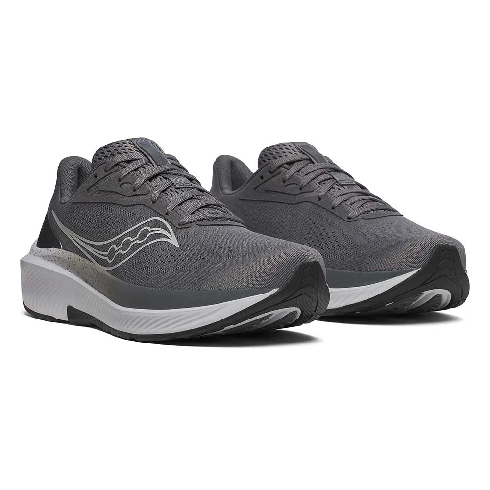 Saucony Men's Echelon 10 Running Shoe - Carbon/Black - Extra Wide (4E) 5 Saucony Men's Echelon 10 Running Shoe - Carbon/Black - Extra Wide (4E) - Image 3