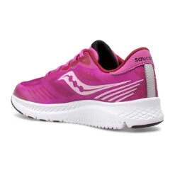 Saucony Youth Ride 14 Running Shoe - Pink 9 Saucony Youth Ride 14 Running Shoe - Pink -Gazelle Sports Shop SK165318 2 1