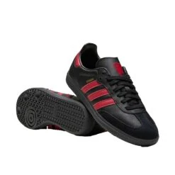 ADIDAS Men's Samba MUFC Indoor Soccer Shoe - Core Black/MUFC Red/Core Black - Regular (D) 7 ADIDAS Men's Samba MUFC Indoor Soccer Shoe - Core Black/MUFC Red/Core Black - Regular (D) -Gazelle Sports Shop Samba Manchester United Shoes Black JQ4036 HM1