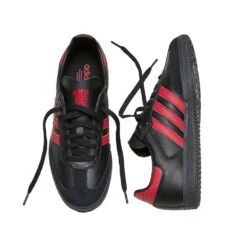 ADIDAS Men's Samba MUFC Indoor Soccer Shoe - Core Black/MUFC Red/Core Black - Regular (D) 9 ADIDAS Men's Samba MUFC Indoor Soccer Shoe - Core Black/MUFC Red/Core Black - Regular (D) -Gazelle Sports Shop Samba Manchester United Shoes Black JQ4036 HM5