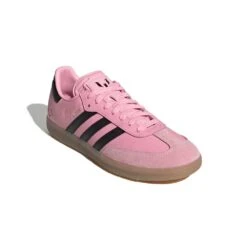 ADIDAS Men's Samba Messi Indoor Soccer Shoe - Light Pink/Core Black/Gum - Regular (D) -Gazelle Sports Shop Samba Messi Cleats Pink JP7844 04 standard