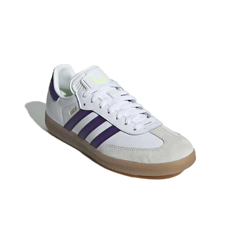 ADIDAS Samba Messi Indoor Soccer Shoe - Footwear White/University Purple/Gum - Regular (D) 4 ADIDAS Samba Messi Indoor Soccer Shoe - Footwear White/University Purple/Gum - Regular (D) - Image 2