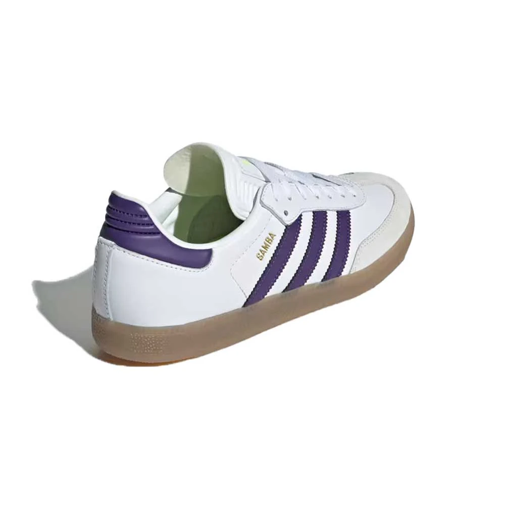 ADIDAS Samba Messi Indoor Soccer Shoe - Footwear White/University Purple/Gum - Regular (D) 6 ADIDAS Samba Messi Indoor Soccer Shoe - Footwear White/University Purple/Gum - Regular (D) - Image 4