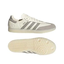 ADIDAS Men's Samba Messi Indoor Soccer Shoe - Cream White/Light Brown/Gold Met - Regular (D) 13 ADIDAS Men's Samba Messi Indoor Soccer Shoe - Cream White/Light Brown/Gold Met - Regular (D) -Gazelle Sports Shop Samba Messi Indoor Soccer Shoes White JQ0266 22 model