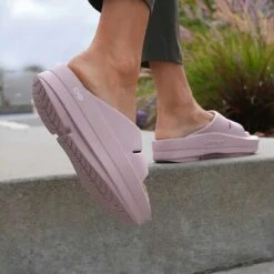 OOfos Women's Oomega Ooahh Sandal - Stardust - Regular (B) -Gazelle Sports Shop Stardust OOmegaOOahh2 932x680 a3e9f35b 9648 4ce9 9e2e 15f7015eef3a