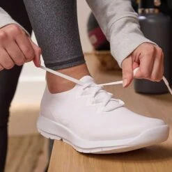 OOfos Women's OOmg Sports LS Shoe - White - Regular (B) -Gazelle Sports Shop Womens Wht2 932x680 acdec59b 115a 46eb b62a 61d98920c78c