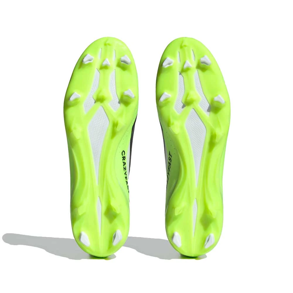 ADIDAS Unisex X Crazyfast .3 FG Cleats- Cloud White / Core Black / Lucid Lemon- Regular (D) 9 ADIDAS Unisex X Crazyfast .3 FG Cleats- Cloud White / Core Black / Lucid Lemon- Regular (D) - Image 7