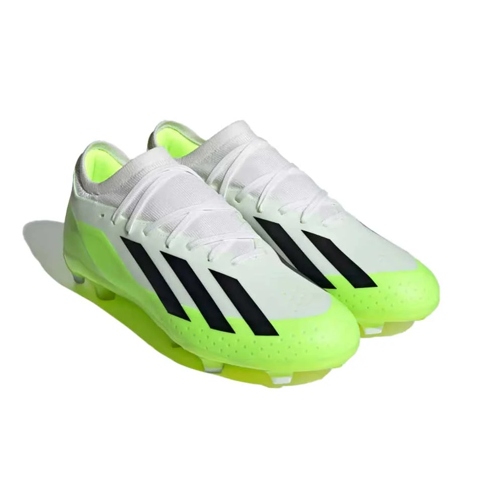 ADIDAS Unisex X Crazyfast .3 FG Cleats- Cloud White / Core Black / Lucid Lemon- Regular (D) 4 ADIDAS Unisex X Crazyfast .3 FG Cleats- Cloud White / Core Black / Lucid Lemon- Regular (D) - Image 2