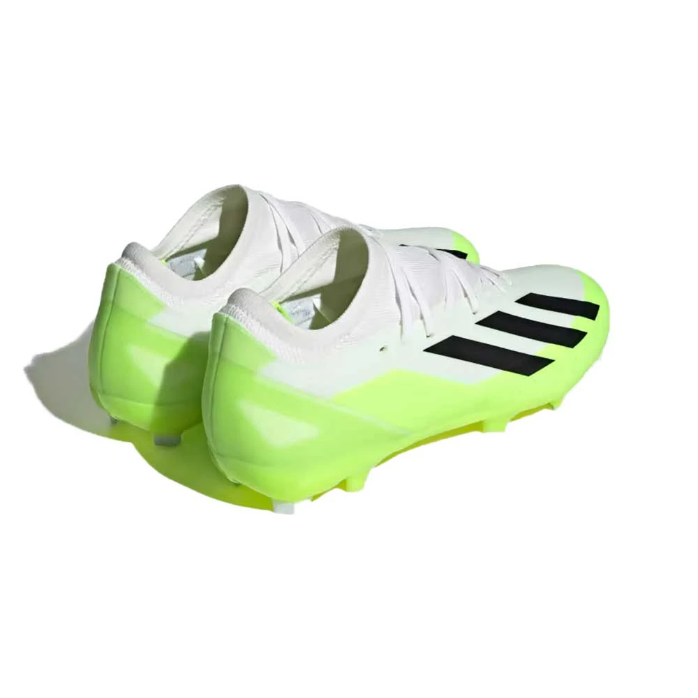 ADIDAS Unisex X Crazyfast .3 FG Cleats- Cloud White / Core Black / Lucid Lemon- Regular (D) 6 ADIDAS Unisex X Crazyfast .3 FG Cleats- Cloud White / Core Black / Lucid Lemon- Regular (D) - Image 4