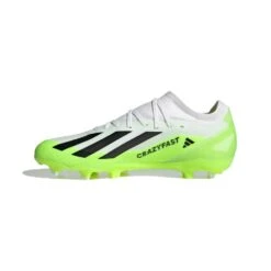 ADIDAS Unisex X Crazyfast .3 FG Cleats- Cloud White / Core Black / Lucid Lemon- Regular (D) 12 ADIDAS Unisex X Crazyfast .3 FG Cleats- Cloud White / Core Black / Lucid Lemon- Regular (D) -Gazelle Sports Shop X Crazyfast.3 Firm Ground Cleats White HQ4534 06 standard