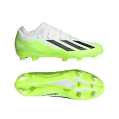 ADIDAS Unisex X Crazyfast .3 FG Cleats- Cloud White / Core Black / Lucid Lemon- Regular (D) 17 ADIDAS Unisex X Crazyfast .3 FG Cleats- Cloud White / Core Black / Lucid Lemon- Regular (D) -Gazelle Sports Shop X Crazyfast.3 Firm Ground Cleats White HQ4534 22 model