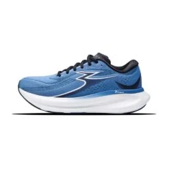 Men's Eleos Running Shoe - Denim/White - Regular (D) -Gazelle Sports Shop eleos blue 0