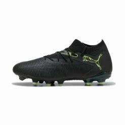 Men's Future 8 Match FG/AG Soccer Cleat - Puma Black/Fizzy Light/Green Terrain - Regular (D) -Gazelle Sports Shop png 5