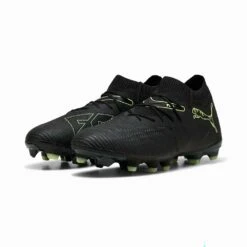 Men's Future 8 Match FG/AG Soccer Cleat - Puma Black/Fizzy Light/Green Terrain - Regular (D) -Gazelle Sports Shop png 6